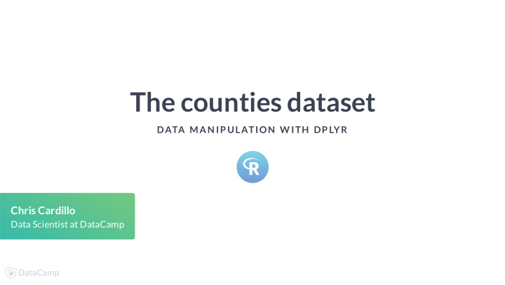the counties dataset