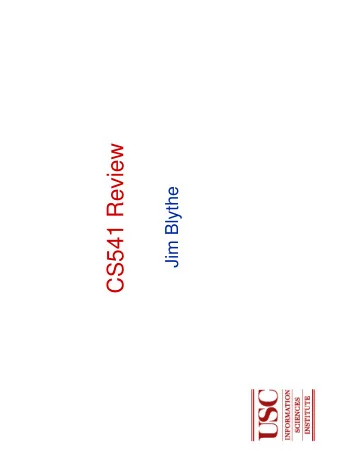 CS541 Review  Jim Blythe  2  Planning for the Grid  USC INFORMATION SCIENCES INSTITUTE  LIGOs