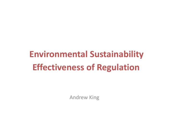 environmental sustainability