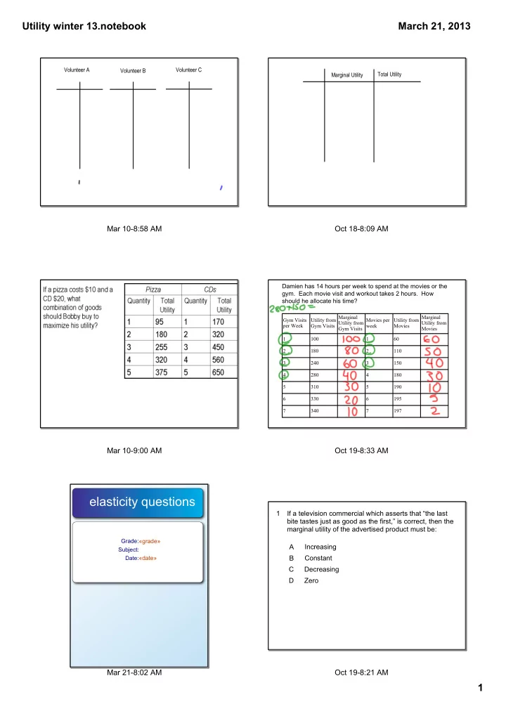 elasticity questions