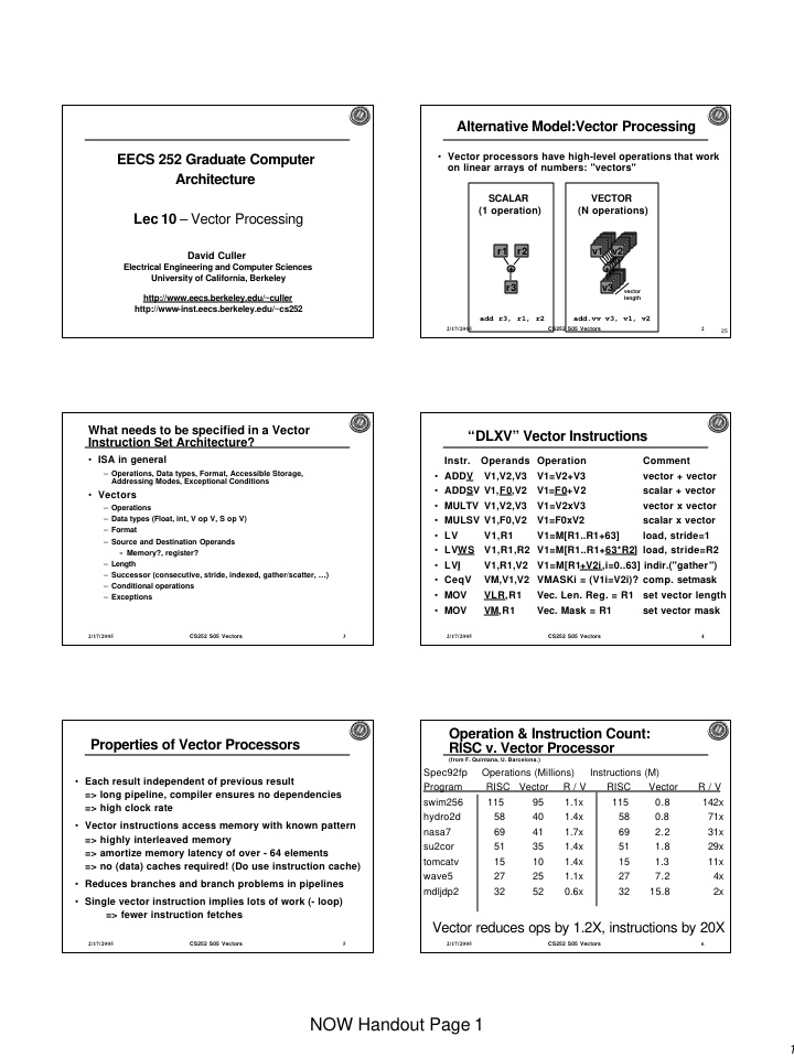 now handout page 1