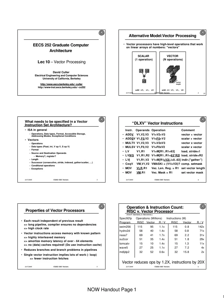 now handout page 1