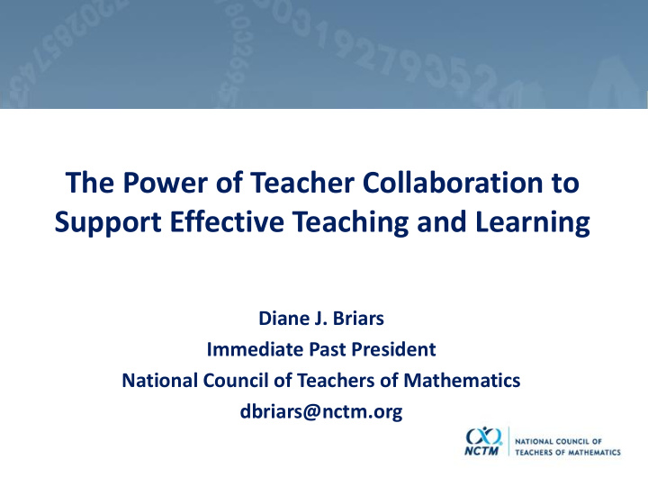 the power of teacher collaboration to support effective