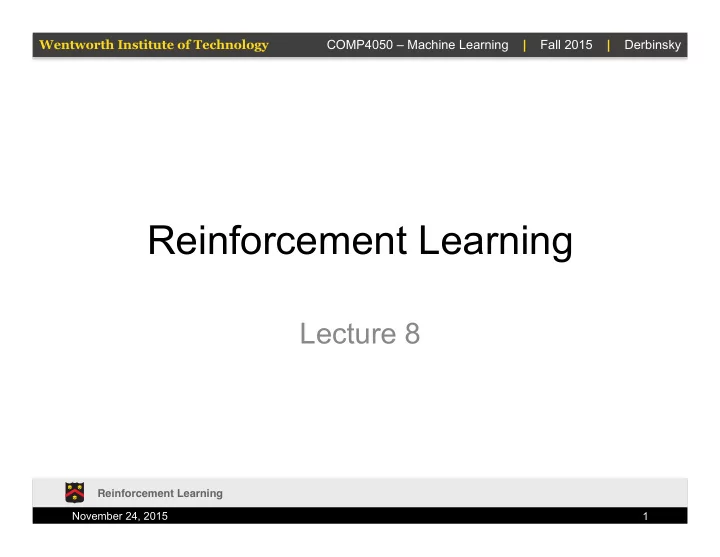 reinforcement learning