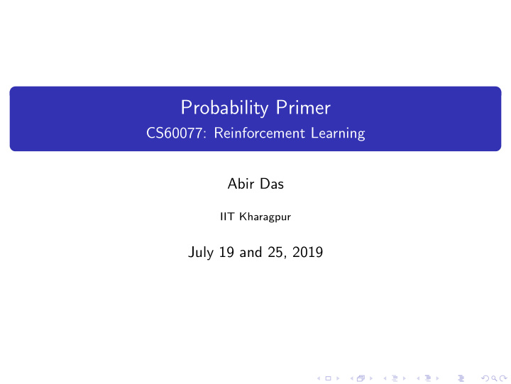 probability primer