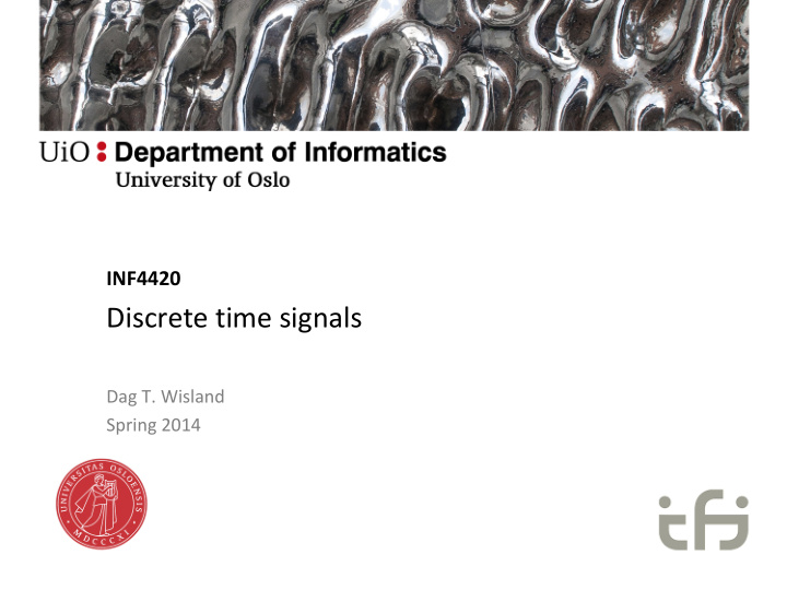 discrete time signals