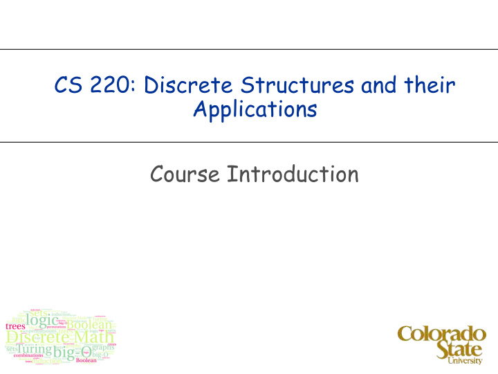 cs 220 discrete structures and their applications course