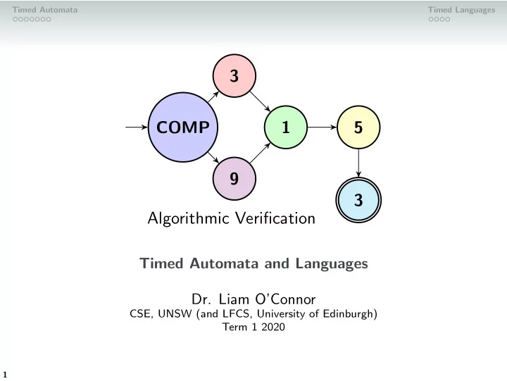 3 comp 1 5 9 3 algorithmic verification