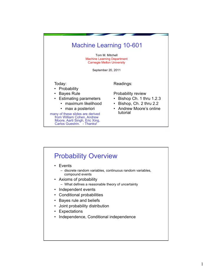 probability overview