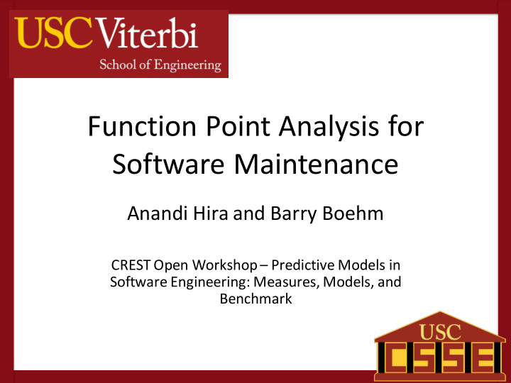 function point analysis for