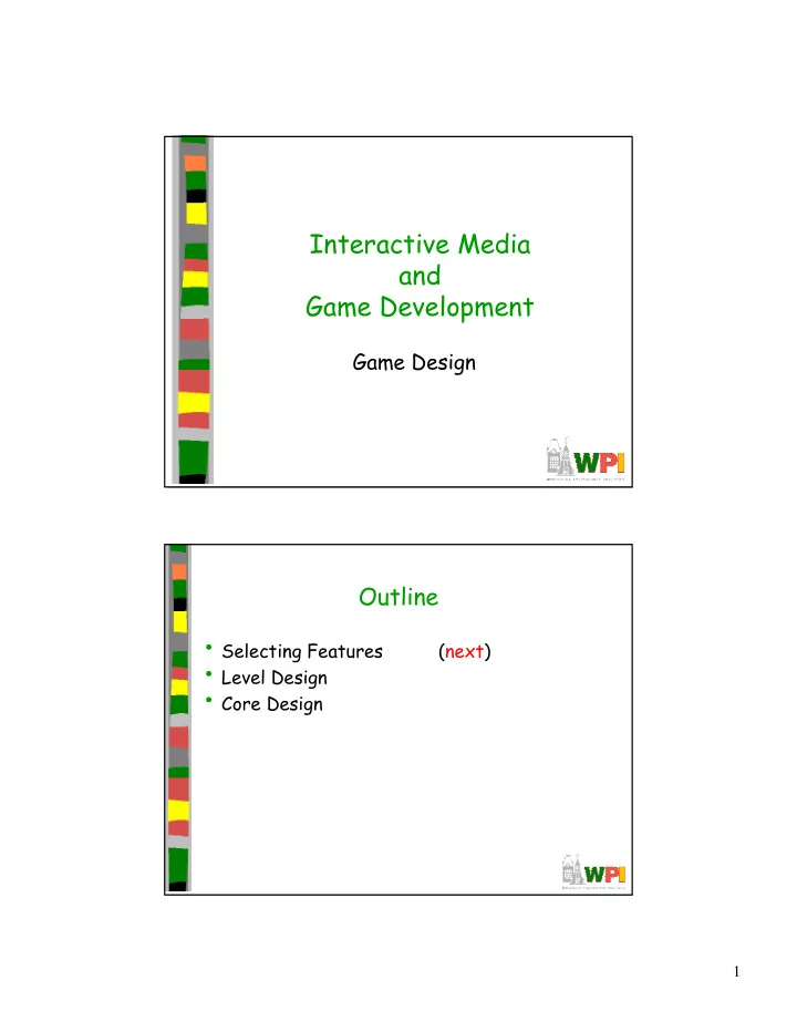 selecting features