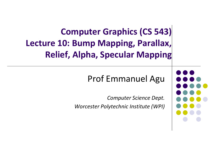 computer graphics cs 543