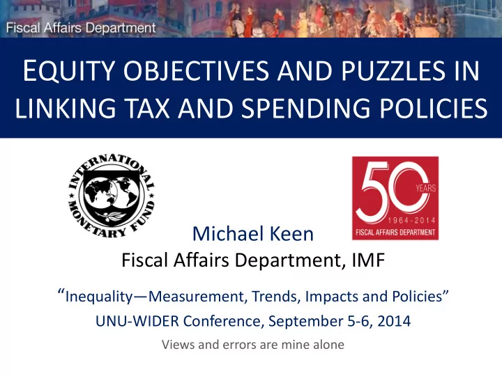 whether the equity efficiency frontier slopes up or down