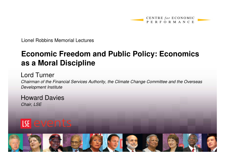 economic freedom and public policy economics as a moral
