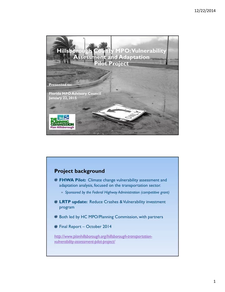 hillsborough county mpo vulnerability assessment and