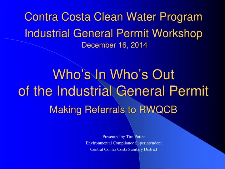 contra costa clean water program