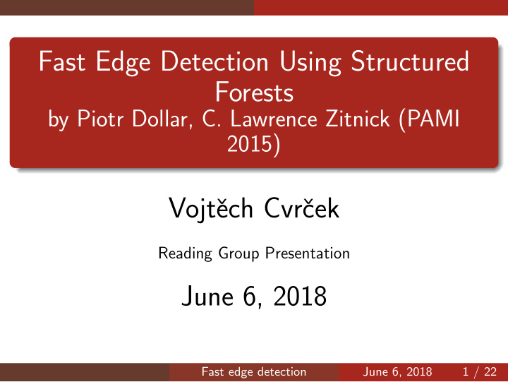 fast edge detection using structured forests