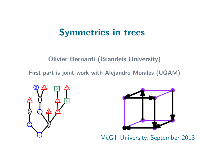 symmetries in trees