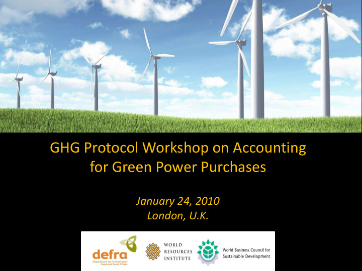 ghg protocol workshop on accounting for green power