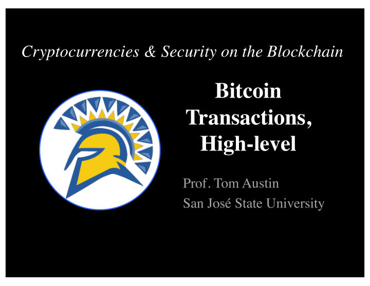 bitcoin transactions high level