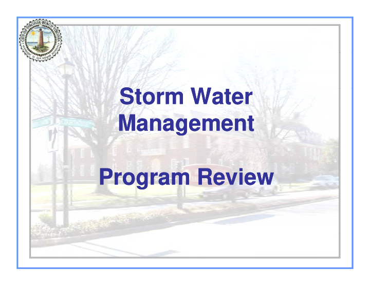 st st storm water storm water w t w t management