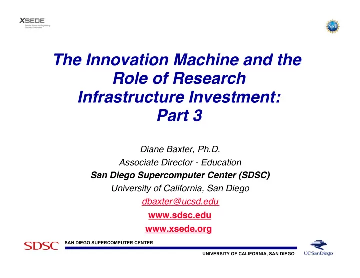 the innovation machine and the role of research