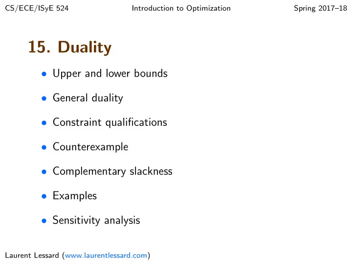 15 duality