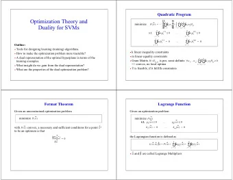 Optimization  Theory  and       n  n  n      1        minimize