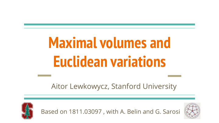 maximal volumes and euclidean variations