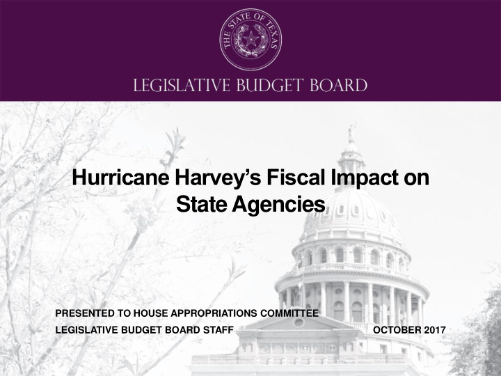 hurricane harvey s fiscal impact on