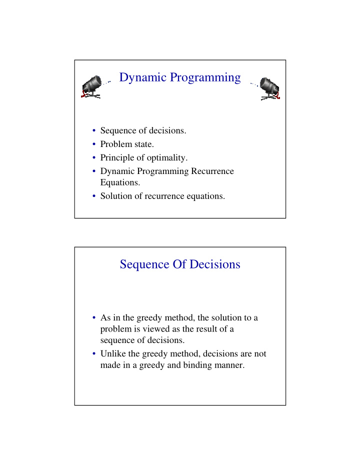 dynamic programming