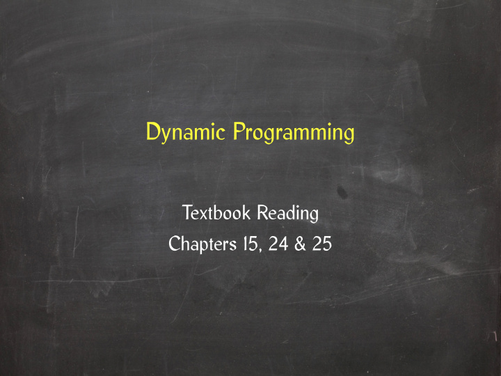 dynamic programming