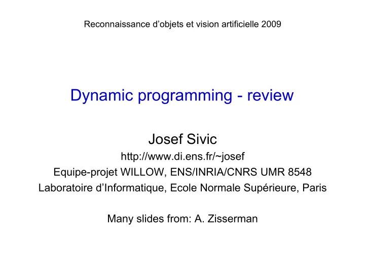 dynamic programming review