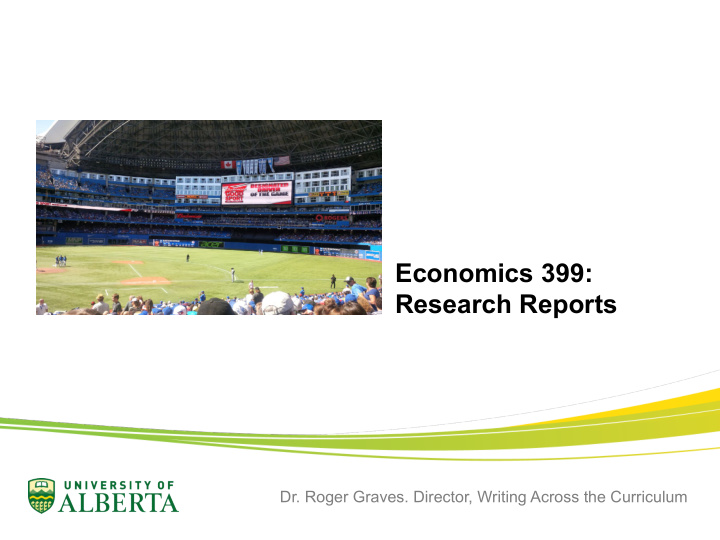 economics 399 research reports