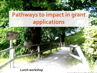 Pathways to impact in grant  applications  Lunch workshop  Image by Marta Garcia on Flikr, CC-by-SA