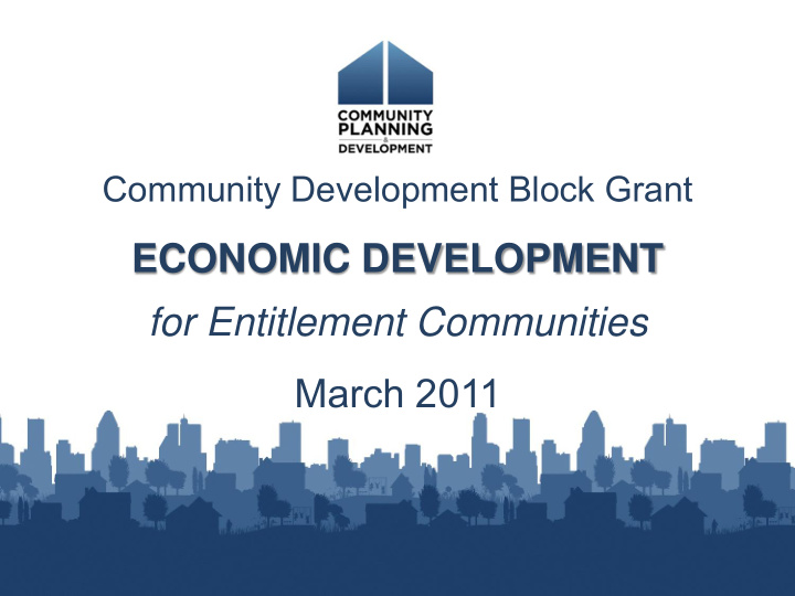economic development for entitlement communities march