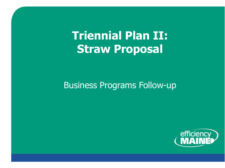 straw proposal
