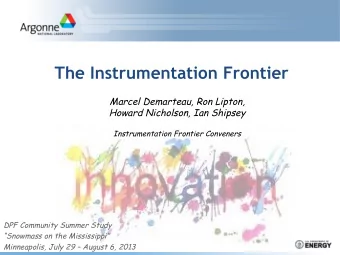 A Little Bit of History  Instrumenta2on  is  the  enabler  of  science,  both