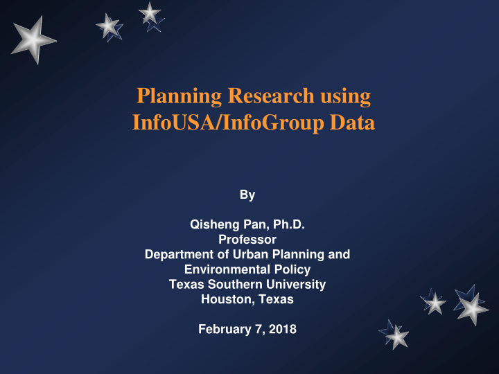 planning research using