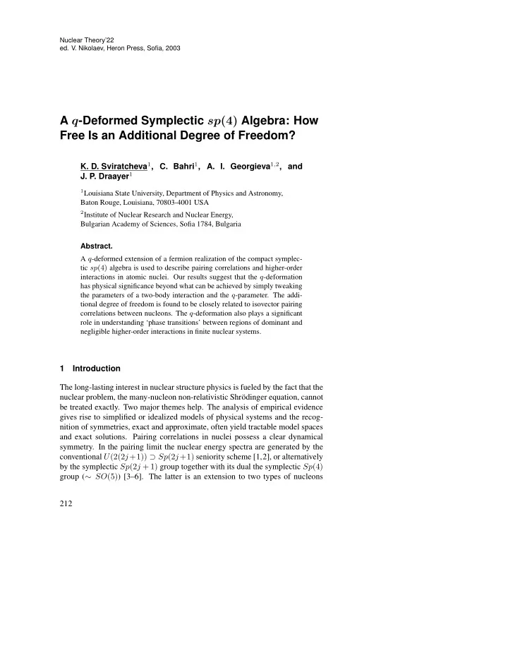 a q deformed symplectic sp 4 algebra how free is an