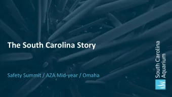 The South Carolina Story  Safety Summit / AZA Mid-year / Omaha  LIFE IN THE LOWCOUNTRY  2  3  4  5