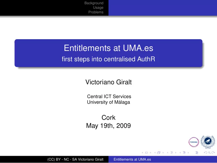 entitlements at uma es