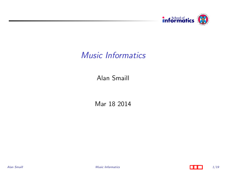 music informatics