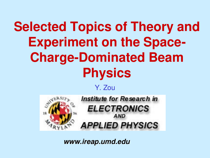selected topics of theory and experiment on the space
