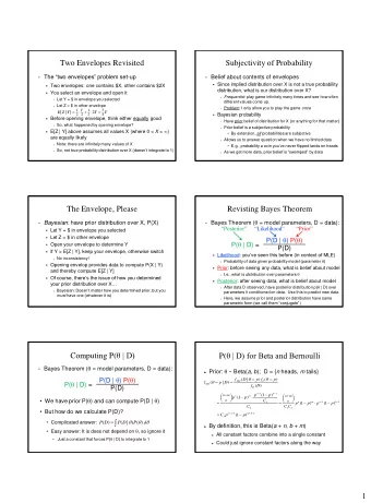 1 Whered Ya Get Them P(  )?  Its Like Having Twins   is the probability a coin turns