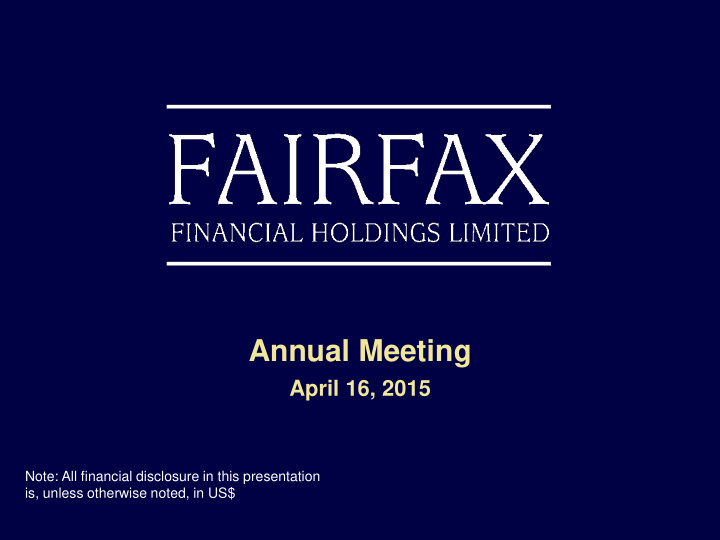 annual meeting