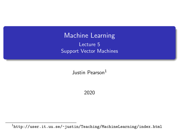 machine learning