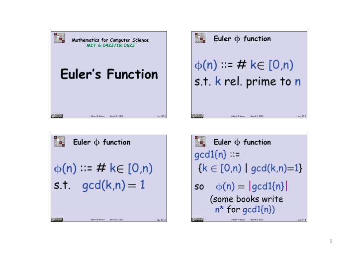 euler s function