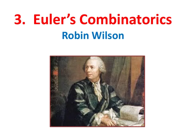 3 euler s combinatorics