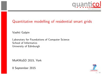 quancol  . ........  .  .  .  ...  ...  ...  ...  ...  ...  ...  www.quanticol.eu  Quantitative